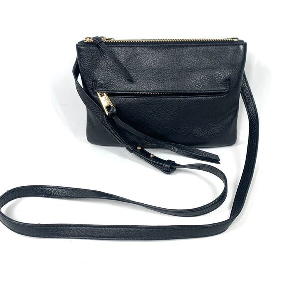 Vince Camuto Gally Leather Crossbody Bag Black 10"W x 6.5"H x 2"D - Picture 2 of 13